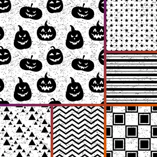 Feliz Halloween patrón sin costuras. Textura infinita para papel pintado, fondo de página web y papel de envolver . — Archivo Imágenes Vectoriales