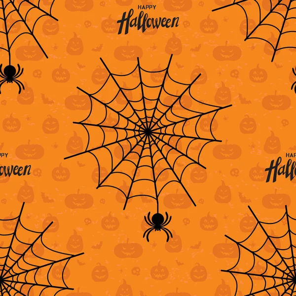 Feliz Halloween patrón sin costuras. Textura infinita para papel pintado, fondo de página web y papel de envolver . — Archivo Imágenes Vectoriales