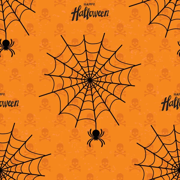 Feliz Halloween patrón sin costuras. Textura infinita para papel pintado, fondo de página web y papel de envolver . — Archivo Imágenes Vectoriales