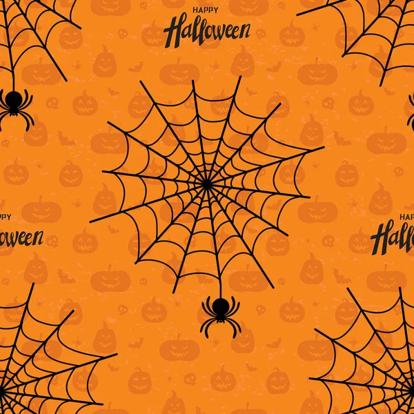 Šťastný Halloween bezešvé vzor. Nekonečné textura tapety, pozadí webové stránky a balicí papír. — Stockový vektor