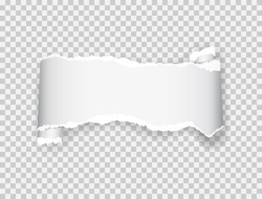  Yırtılmış kağıt metni alanına sahip sökük kenarlı gerçekçi vektör.