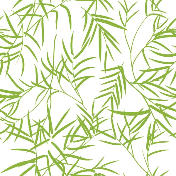 Patrón de hojas de bambú sin costura . — Archivo Imágenes Vectoriales