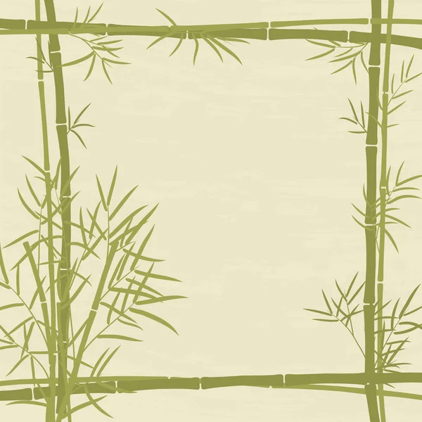 Feuilles de bambou avec de l'espace pour votre texte . — Image vectorielle
