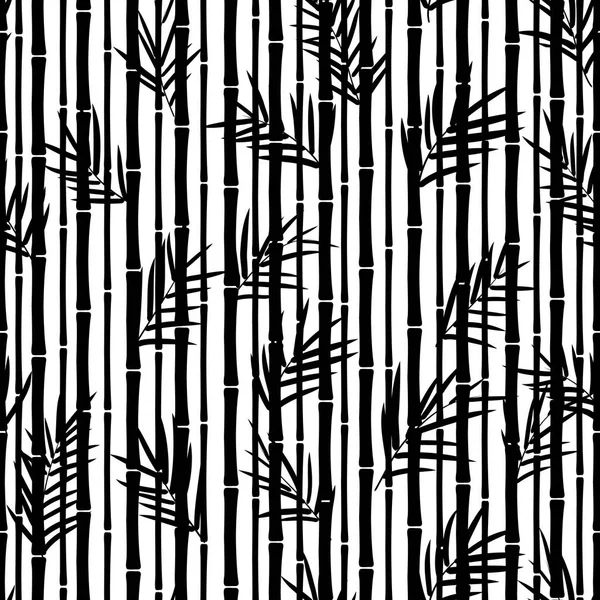 Naadloze bamboe bladeren patroon. — Stockvector