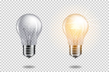 Şeffaf gerçekçi ampullü, noel ağacı, izole.