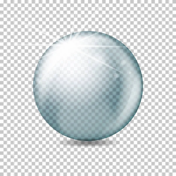 Vector realistic transparent ball. — Stock Vector