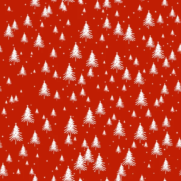 Nahtloses Weihnachtsbaummuster. — Stockvektor