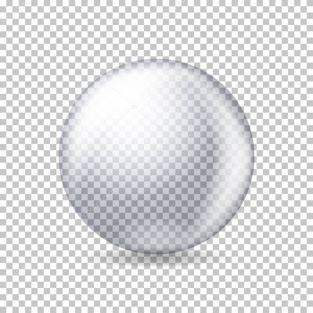 Vector realistic transparent ball.