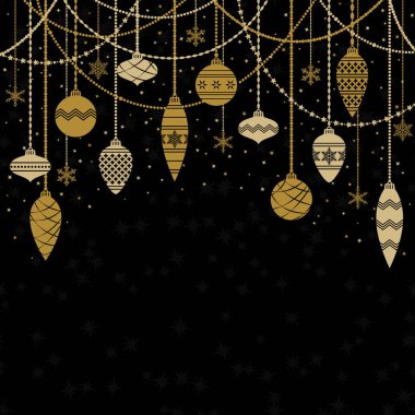 Yeni yıl ve neşeli Noel arka plan.