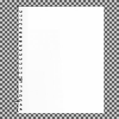 Yırtık kenar ve kalem ile boş defter sayfası.