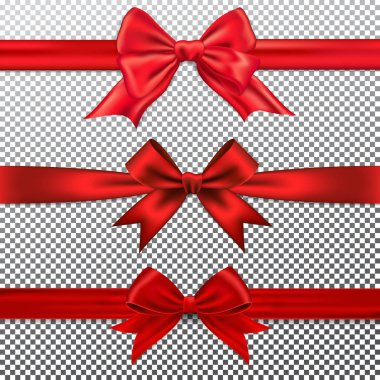 Kırmızı hediye yay ve şerit.