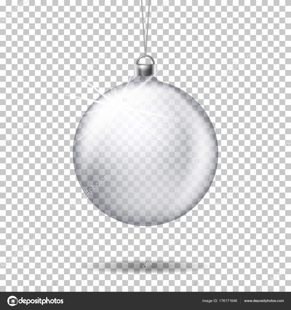Boule Noël Transparente Réaliste Isolé Vector Image