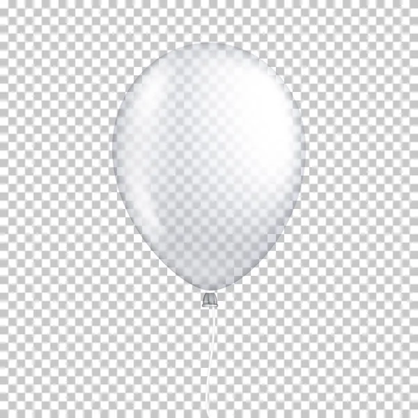 Realistischer Transparenter Ballon Isoliert — Stockvektor