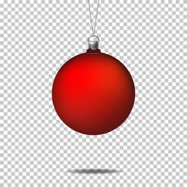 Реалістичні Червоні Різдвяні Кульки Ізольовані — стоковий вектор
