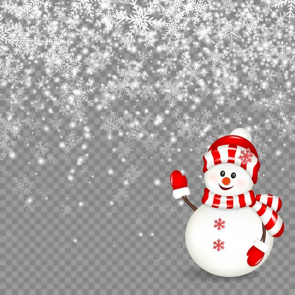 Nieve Para Diseño Invierno Aislado Sobre Fondo Transparente — Vector de stock