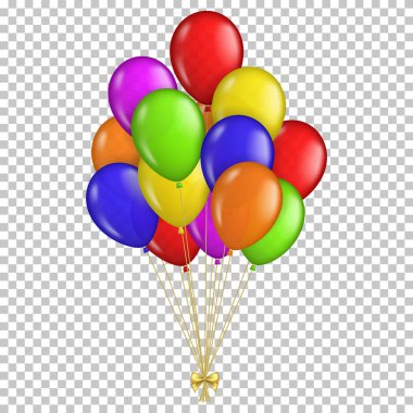 Renk parlak balonlar kümesi