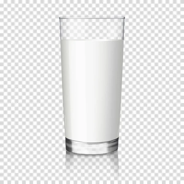 Milk Glass Realistic Isolated — Stock Vector