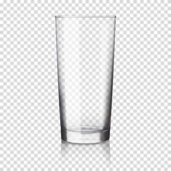 Trinkglas Transparent Isoliert — Stockvektor