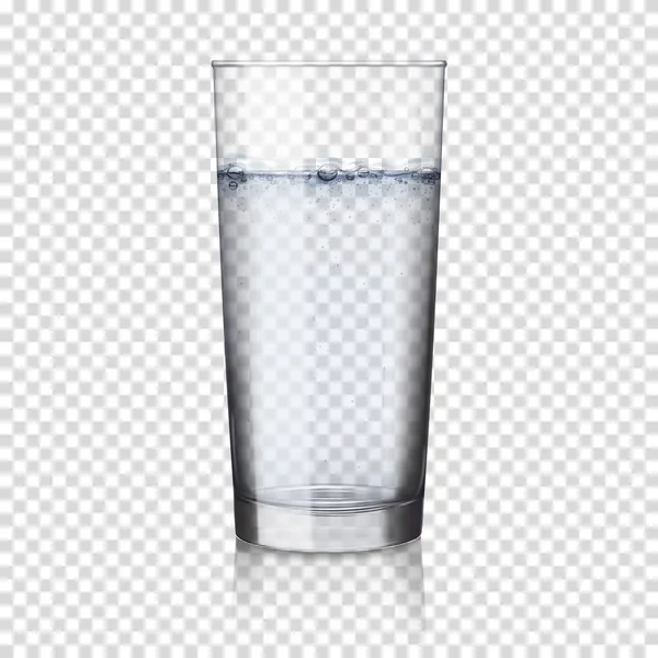 Glas Met Water Drinken Geïsoleerd — Stockvector