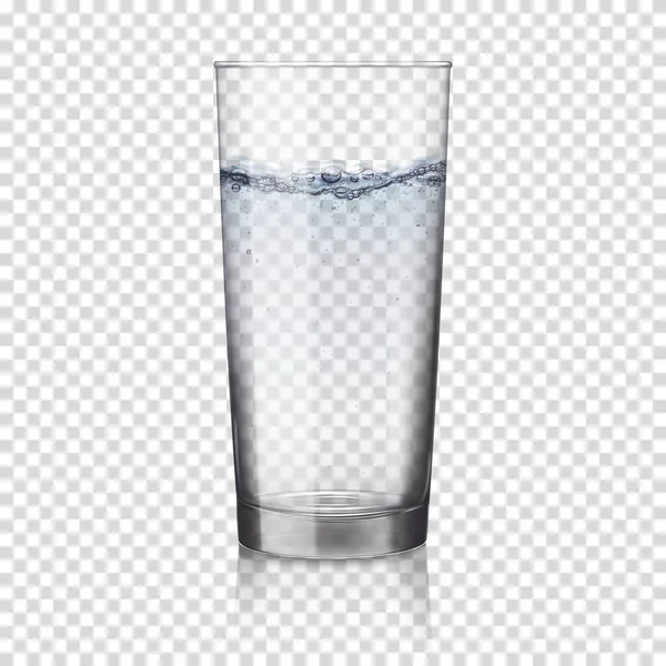 Trinkglas Mit Wasser Isoliert — Stockvektor