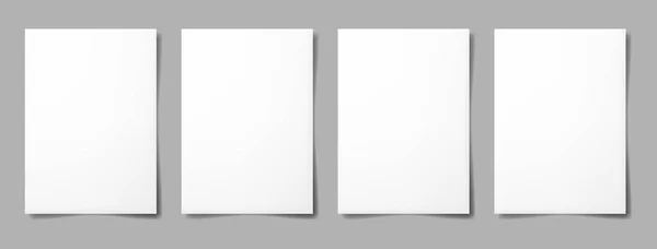 带阴影的空白薄板的现实矢量图解 — 图库矢量图片