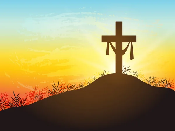 Vzkříšení Velikonoční Neděli Koncept Vstal Mrtvých Velikonoční Pozadí — Stockový vektor