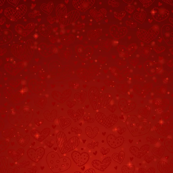 Herzmuster Hintergrund Zum Valentinstag — Stockvektor