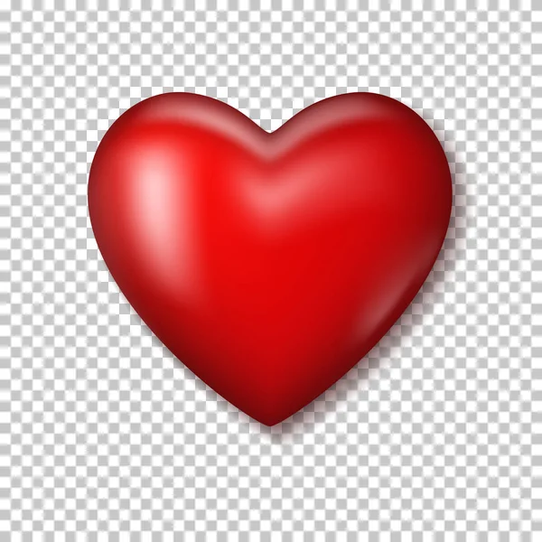 Corazón Realista Día San Valentín Corazón — Vector de stock