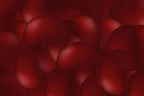 Background from abstract red circles or balls similar to flickering lights in defocus. — 图库矢量图片