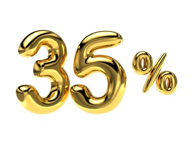 Yüzde 35 indirim. Hissizleşen altın renkli balon.