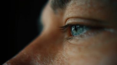 Mavi göz bakılması, Iris üzerine güzel düşünceler yakın çekim