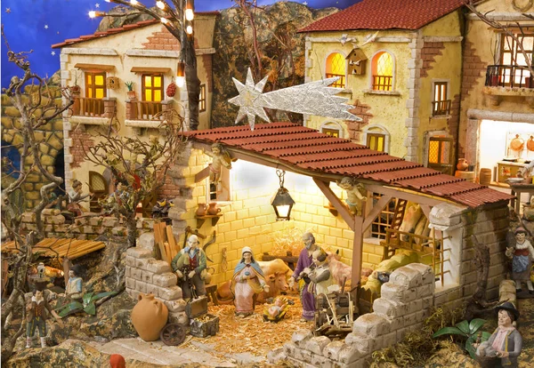 el yapımı figürler ile doğum sahnesi