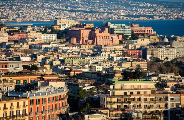 Aerial winter view of Naples historical center — Stock Photo, Image