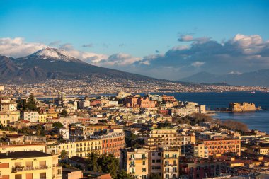 Napoli şehrin havadan görünümü