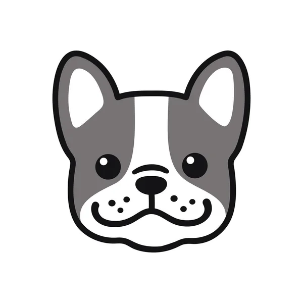 Bouledogue français visage — Image vectorielle