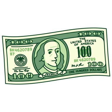 çizgi film 100 dolarlık banknot