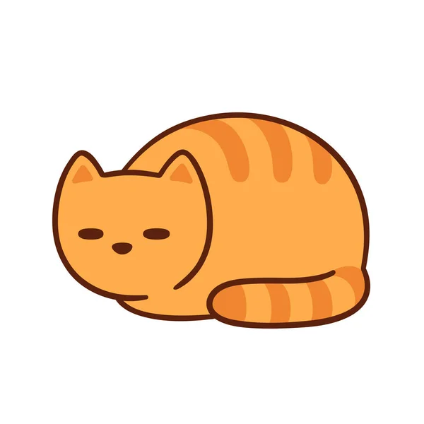 Tlustý oranžový kočka spící — Stockový vektor