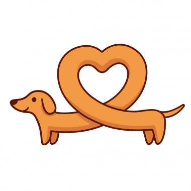 Dachshund şeklinde kalp
