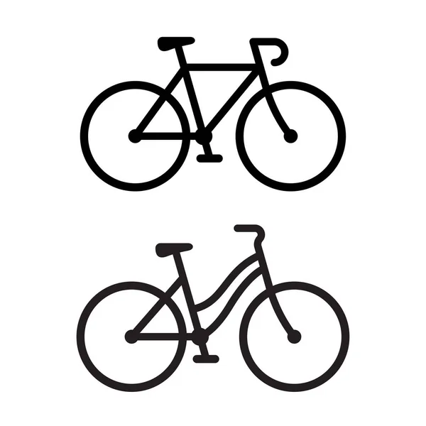 Dua ikon sepeda - Stok Vektor
