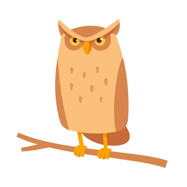 Leuke cartoon uil — Stockvector