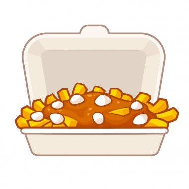 Poutine paket servisi kutusunda