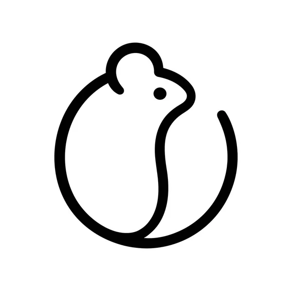 Einfaches Cartoon-Maus-Symbol — Stockvektor