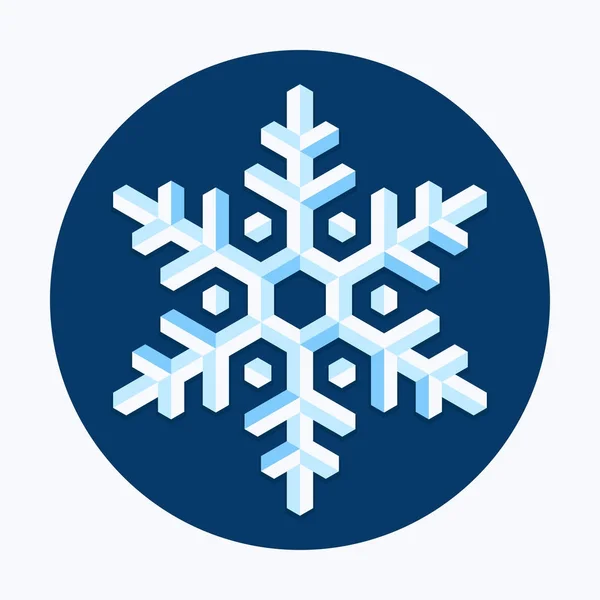 Geometric snowflace icon — Stock Vector