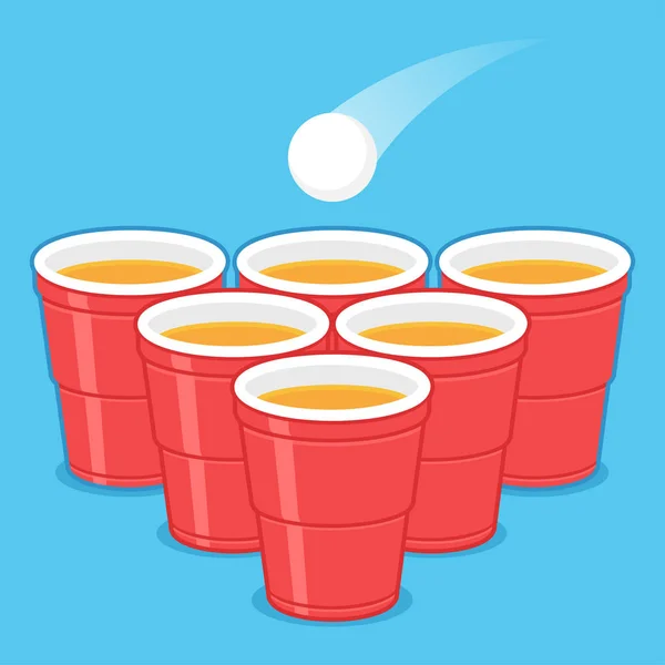 Bier-Pong-Becher — Stockvektor