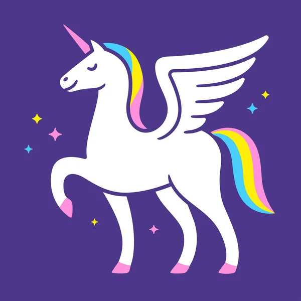 Unicorn logo illustration — Stock Vector