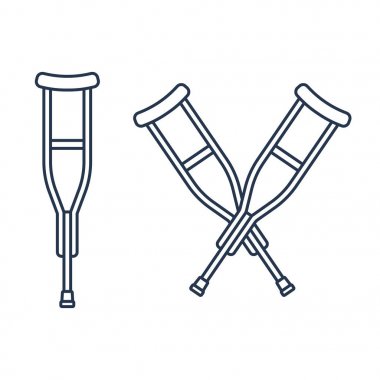 Koltuk değnekleri Vektör İllüstrasyonu