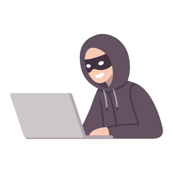 Computer hacker dief — Stockvector