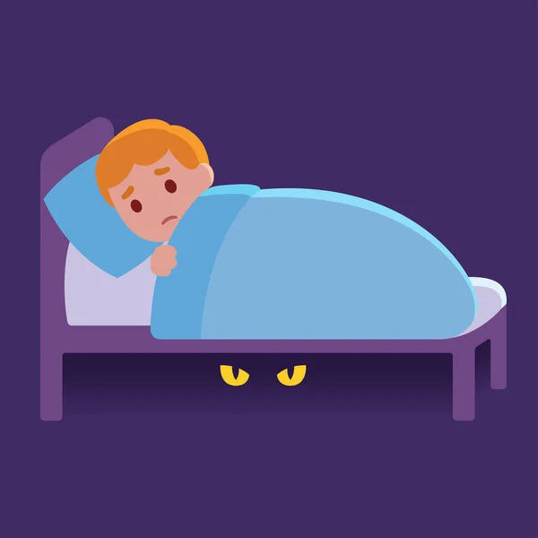 Monstruo bajo la cama — Vector de stock