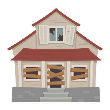 Old abandoned house clipart