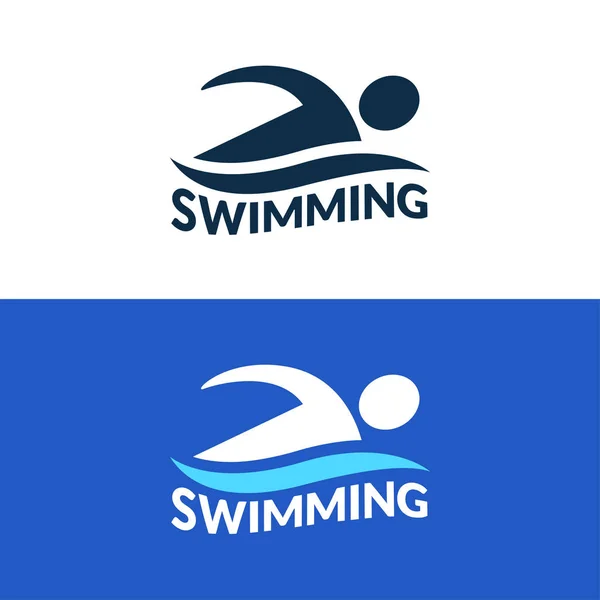 Logo de natation abstrait — Image vectorielle